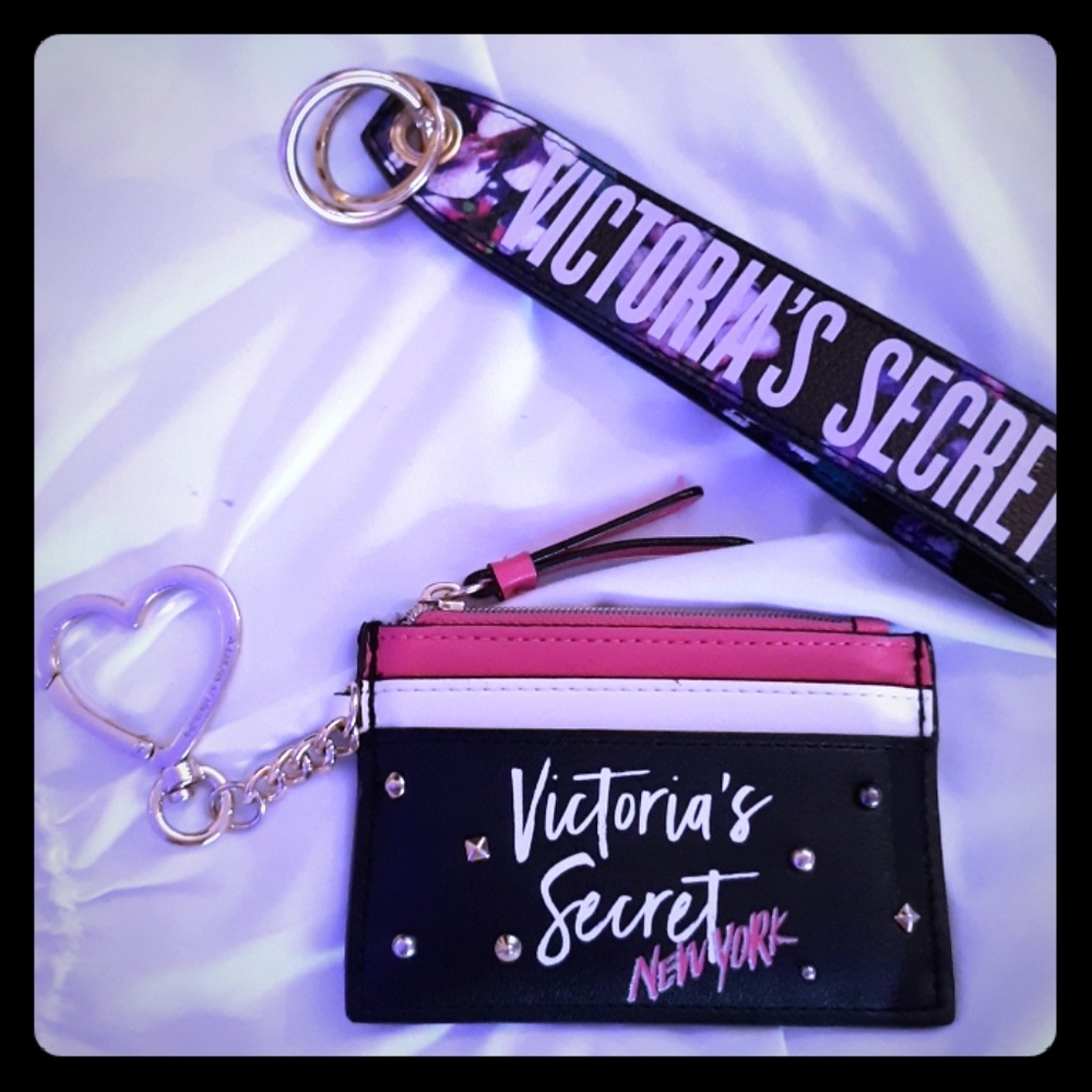 Victoria secret wallet  and a wrist handle keychai